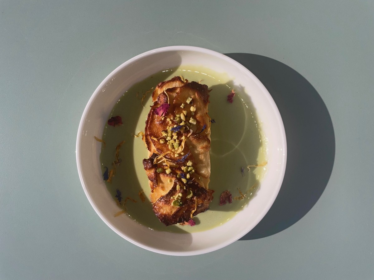 Le Pom Pom Pom et sa crème anglaise à la pistache